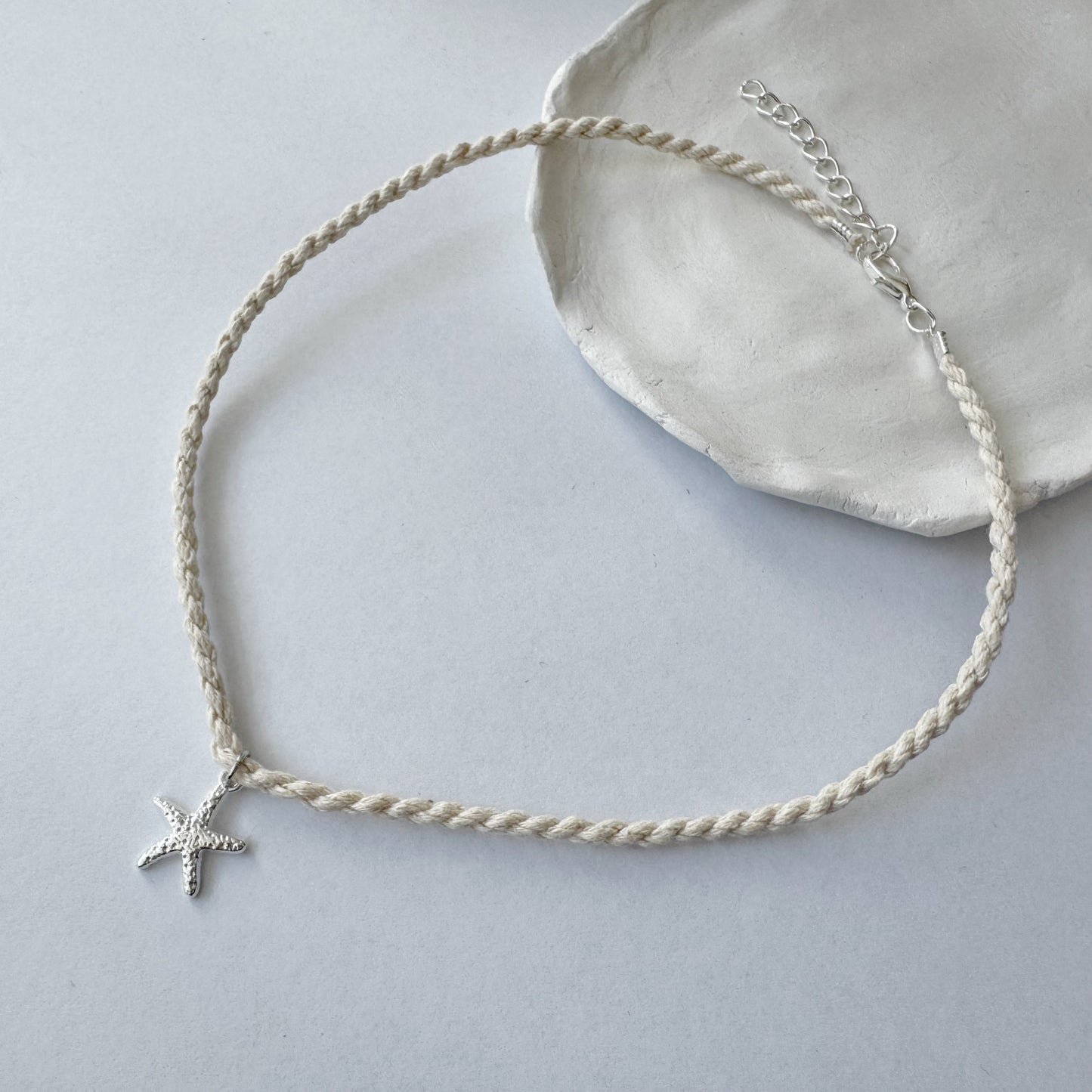 Colorful Rope Necklace with Starfish Charm