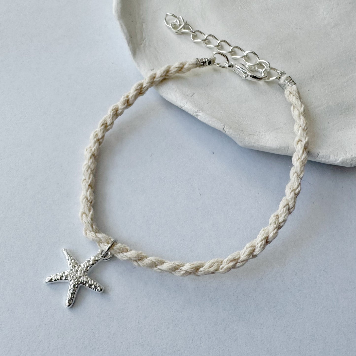 Colorful Rope Bracelet with Starfish Charm