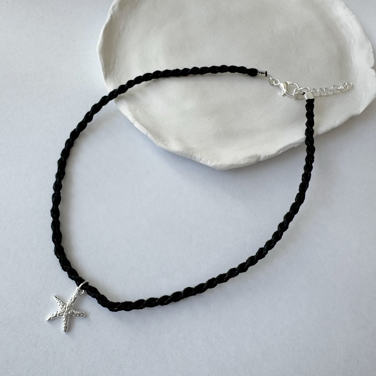 Colorful Rope Necklace with Starfish Charm