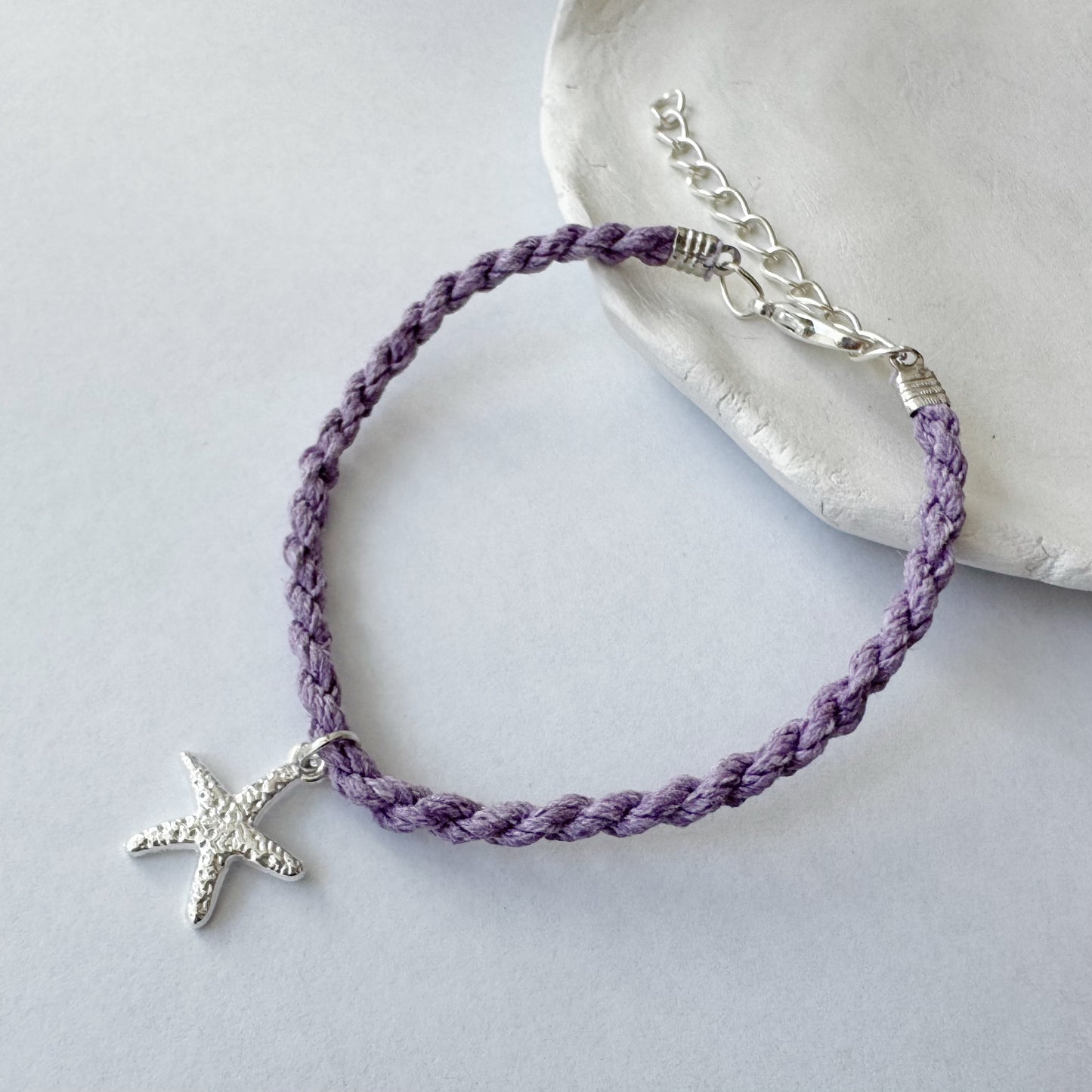 Colorful Rope Bracelet with Starfish Charm