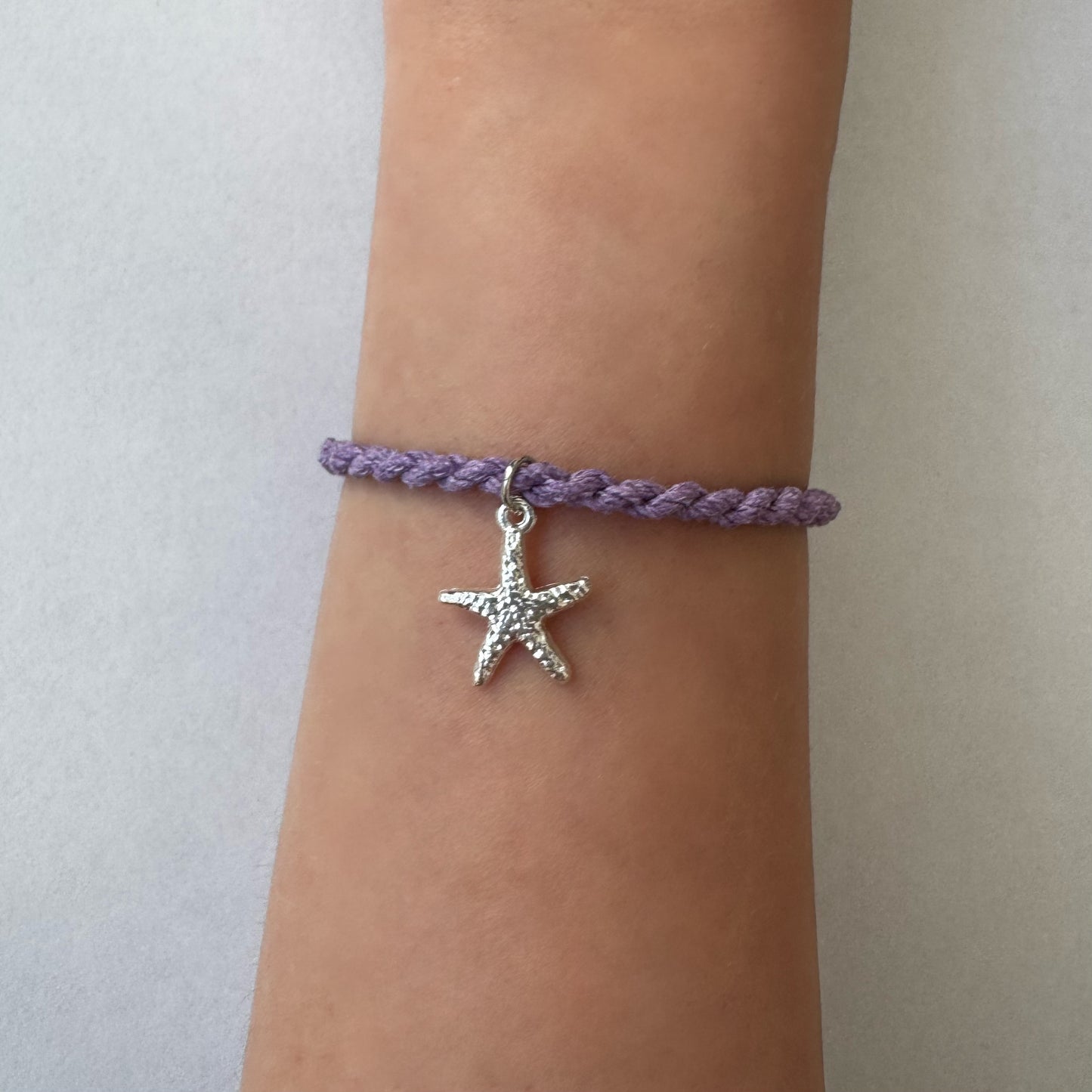 Colorful Rope Bracelet with Starfish Charm