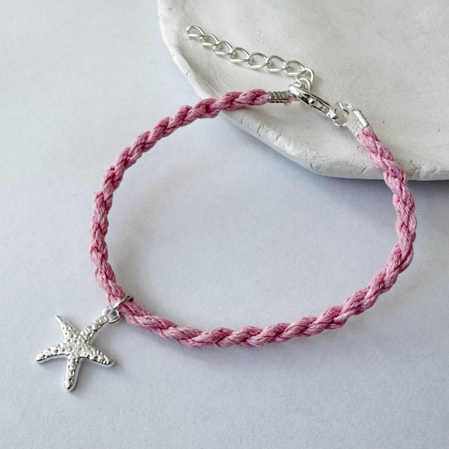 Colorful Rope Bracelet with Starfish Charm