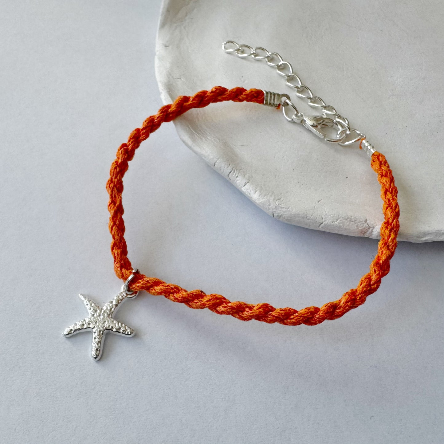 Colorful Rope Bracelet with Starfish Charm