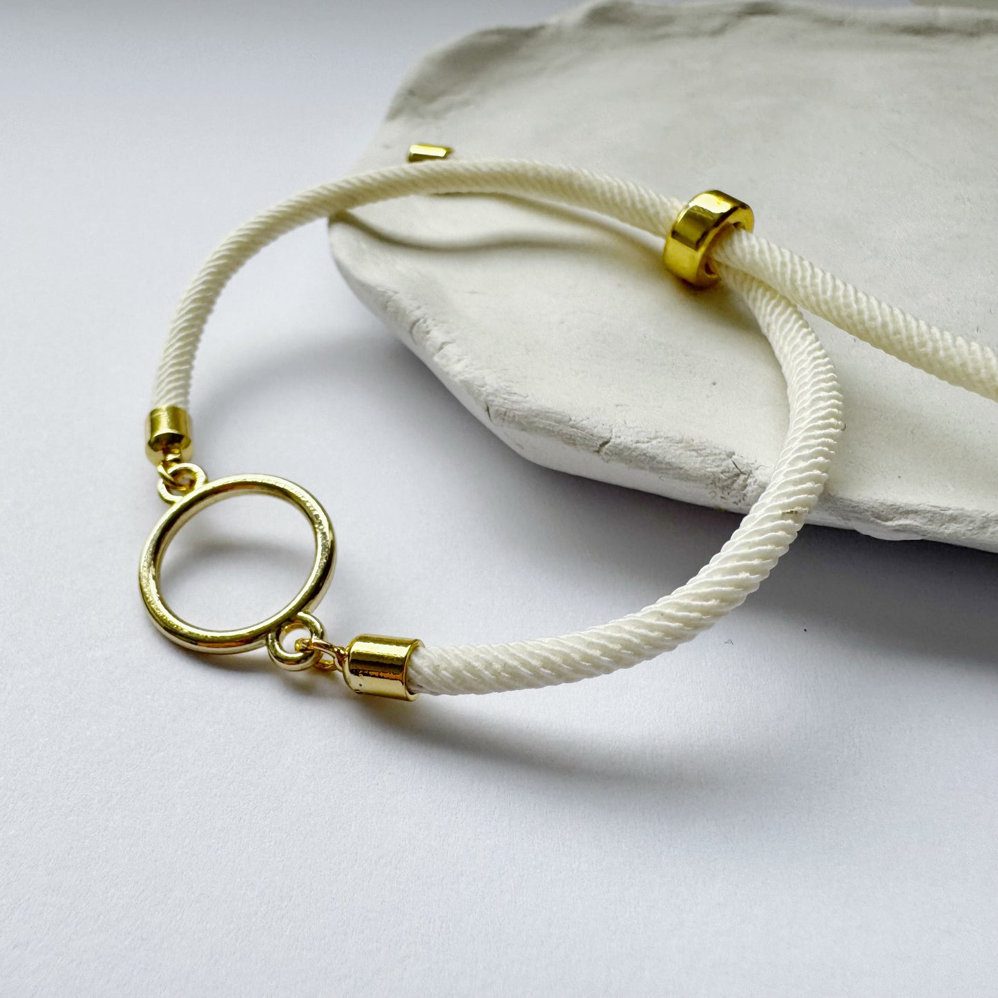 Round Charm Infinity Bracelet - Gift for her