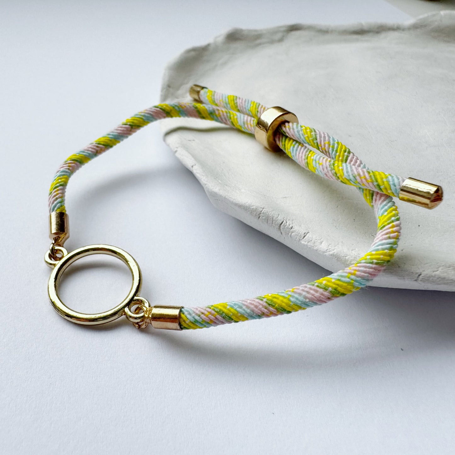 Round Charm Infinity Bracelet - Gift for her