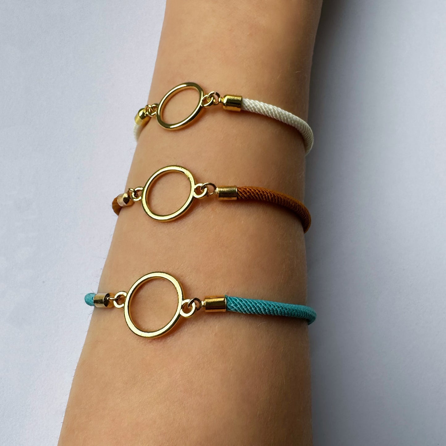 Round Charm Infinity Bracelet - Gift for her