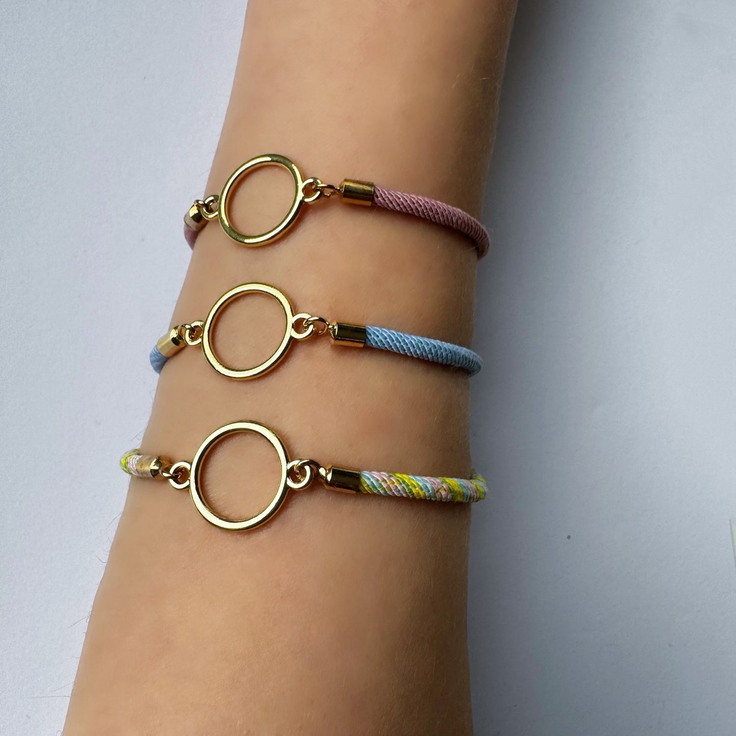 Round Charm Infinity Bracelet - Gift for her