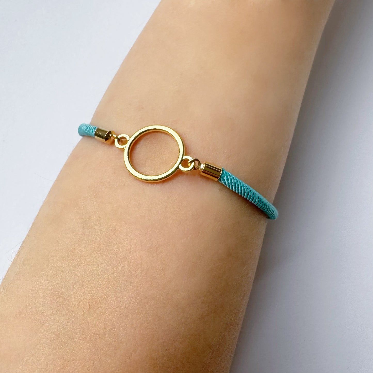 Round Charm Infinity Bracelet - Gift for her