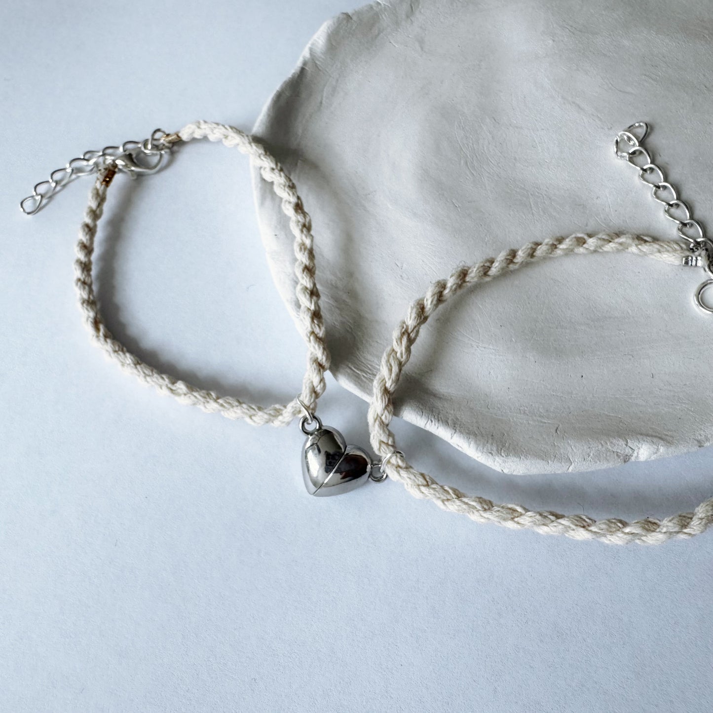 Magnetic Heart Rope Bracelet Set for Two