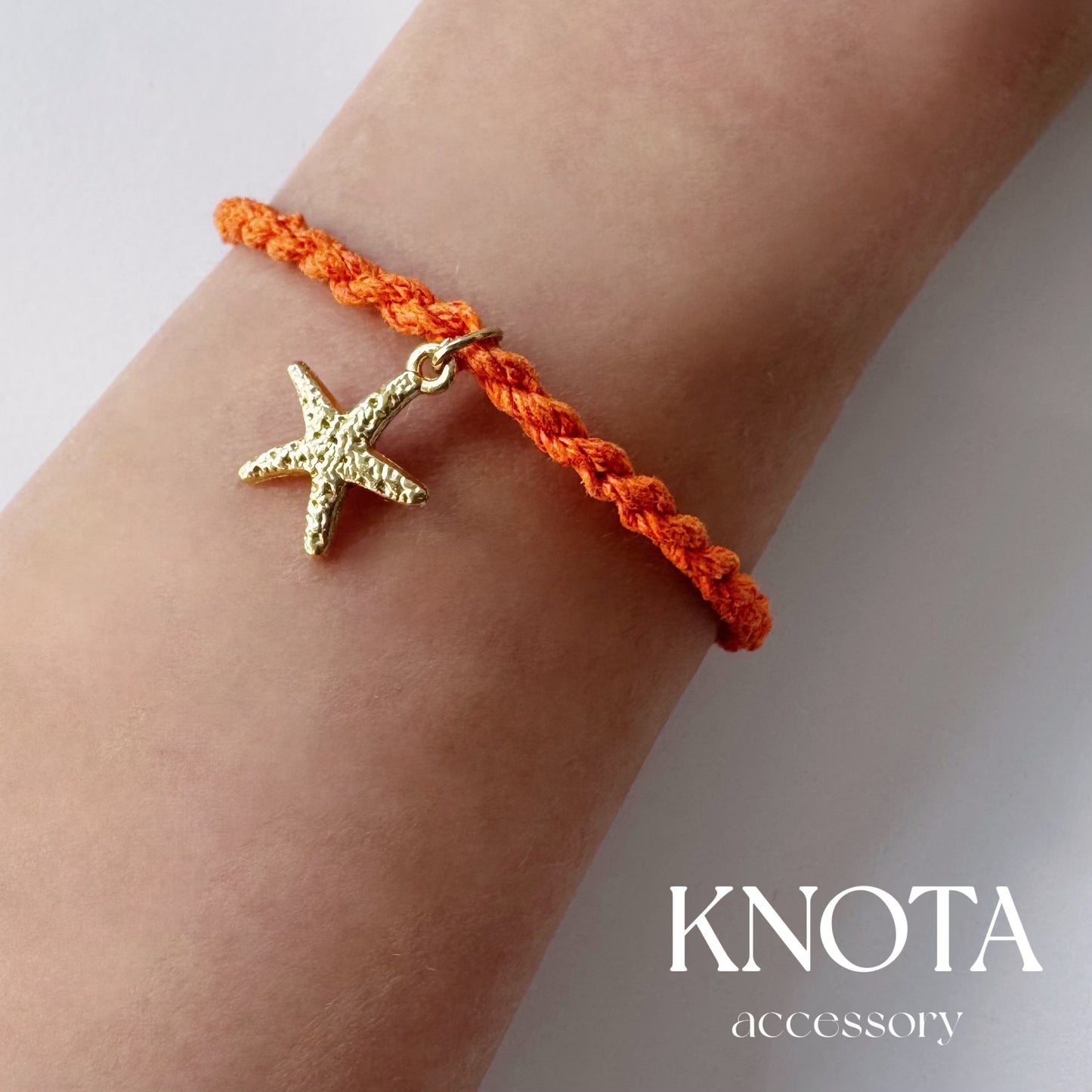 Colorful Rope Bracelet with Starfish Charm