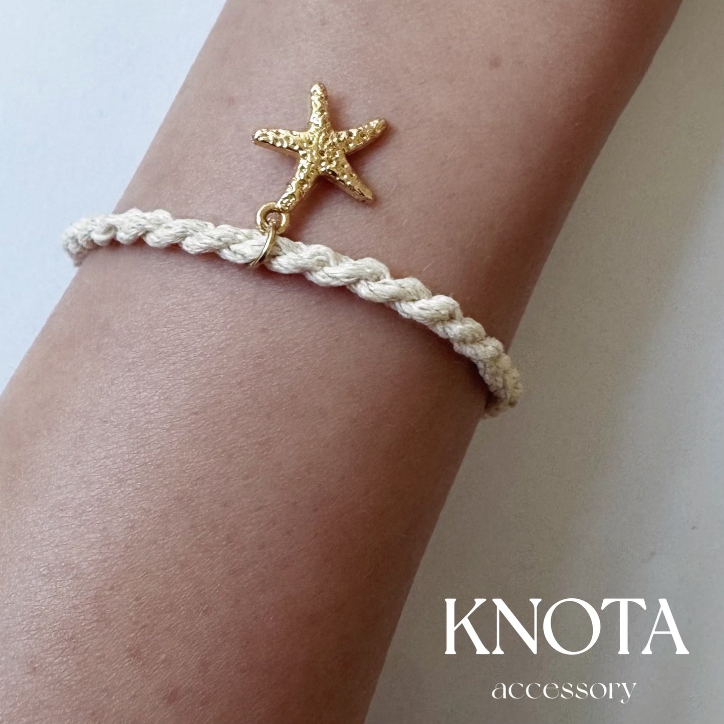 Colorful Rope Bracelet with Starfish Charm