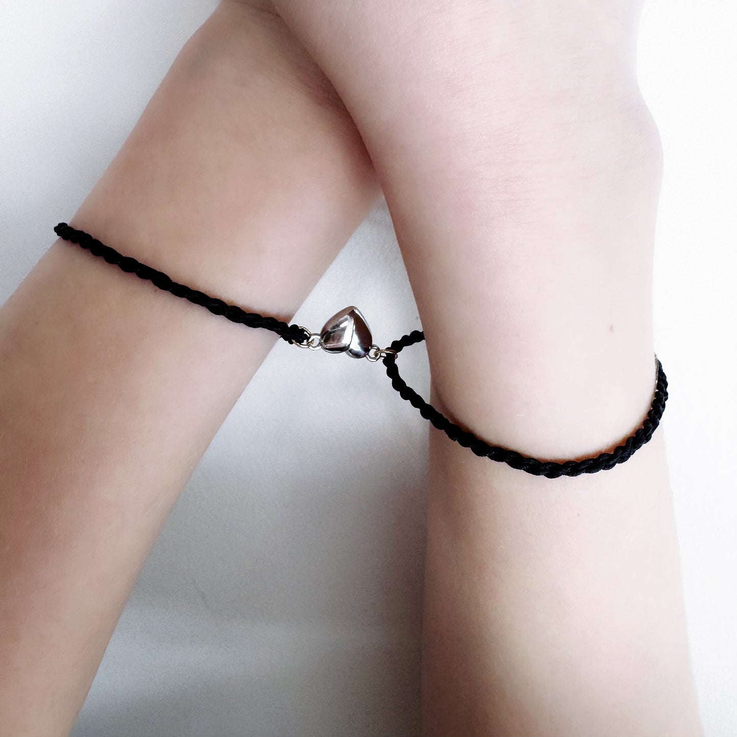 Magnetic Heart Rope Bracelet Set for Two