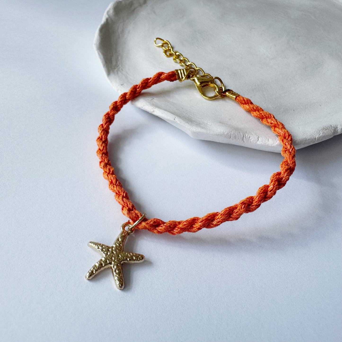 Colorful Rope Bracelet with Starfish Charm