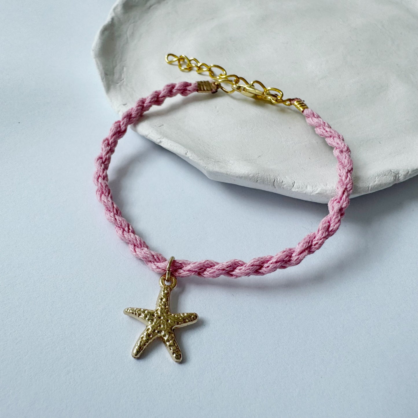 Colorful Rope Bracelet with Starfish Charm