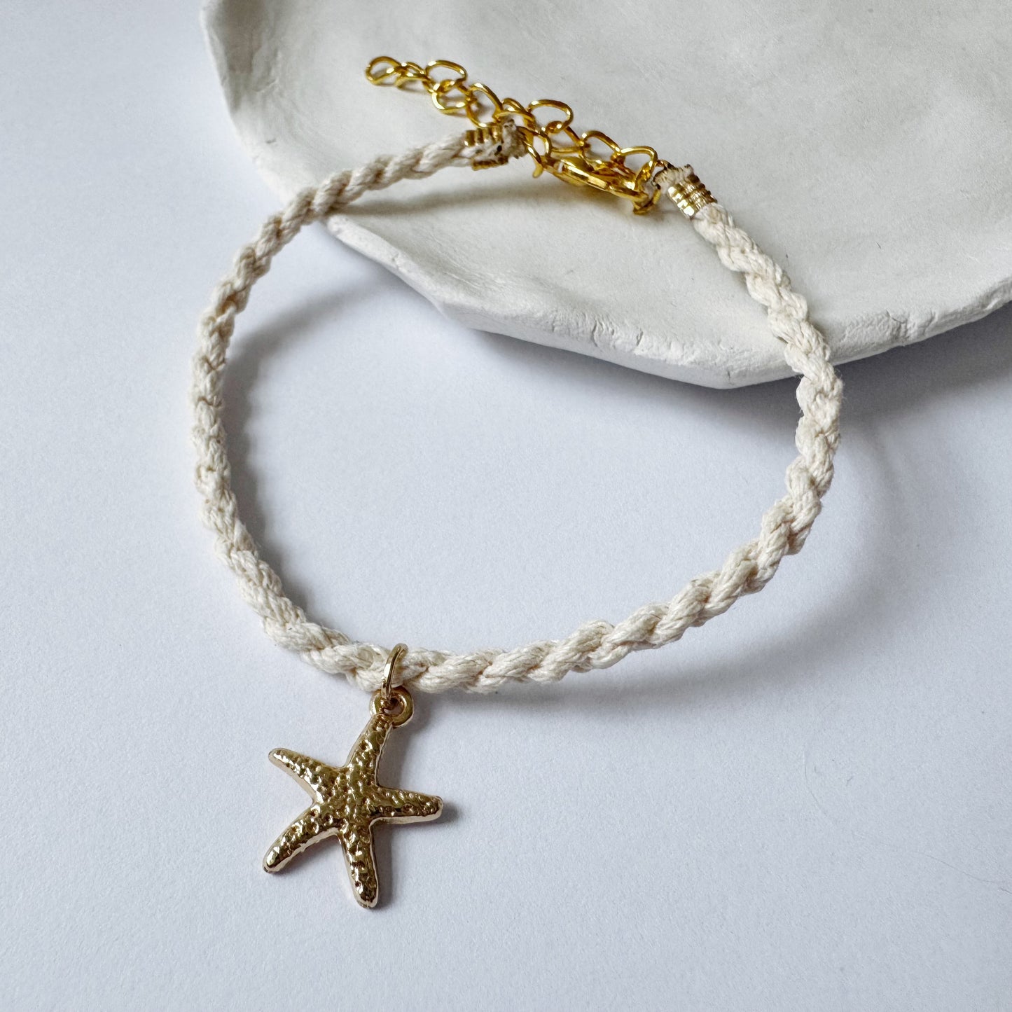 Colorful Rope Bracelet with Starfish Charm