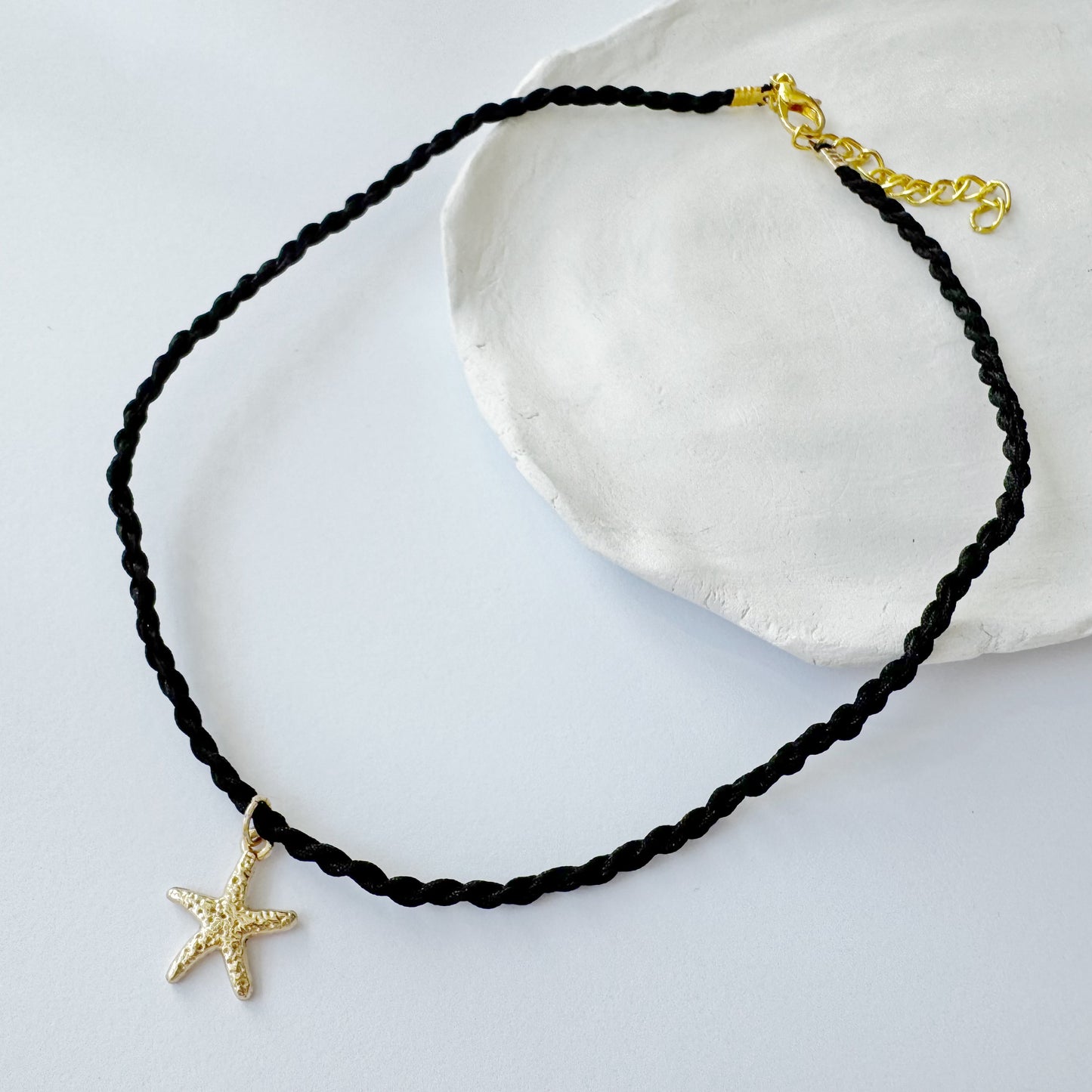 Colorful Rope Necklace with Starfish Charm