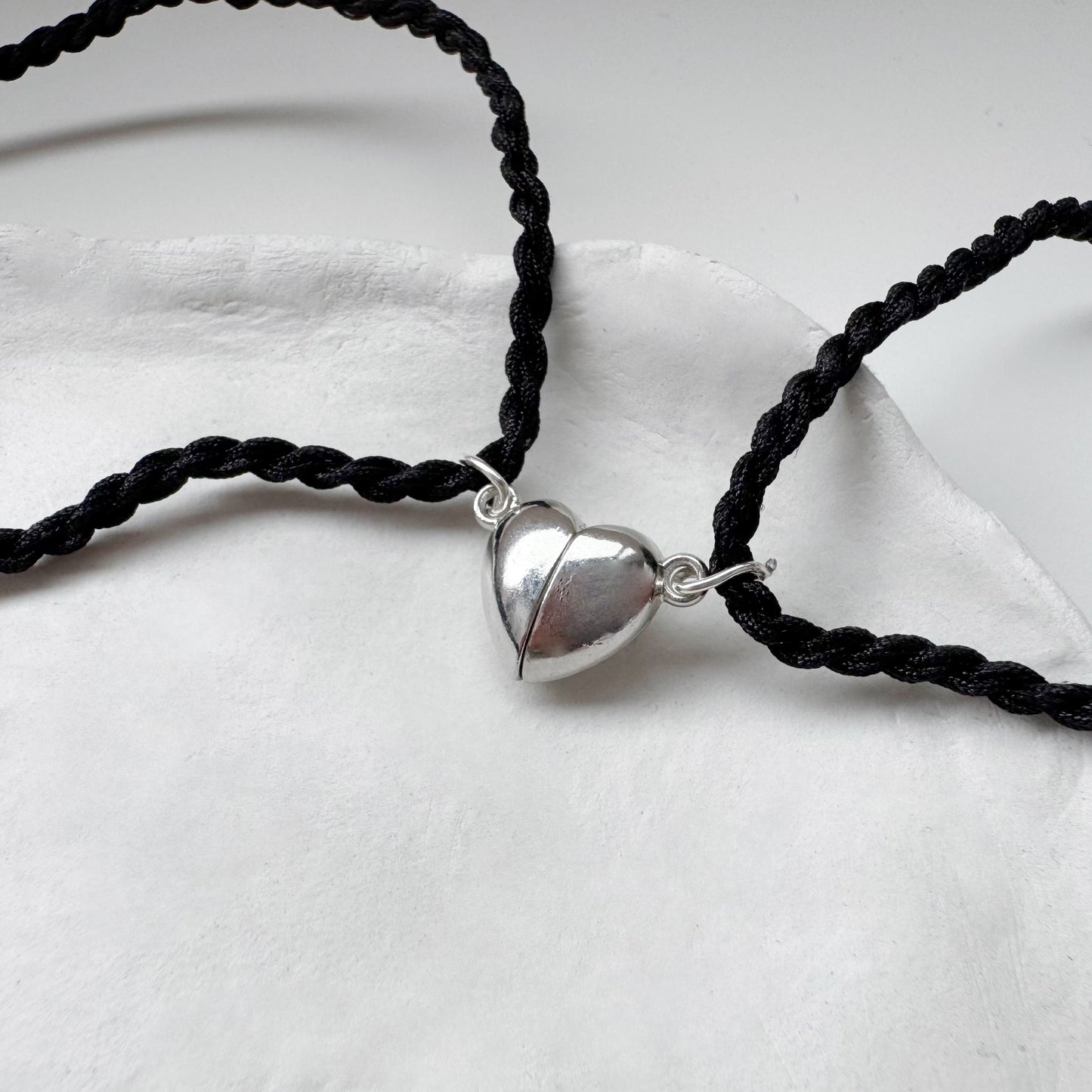 Magnetic Heart Rope Bracelet Set for Two