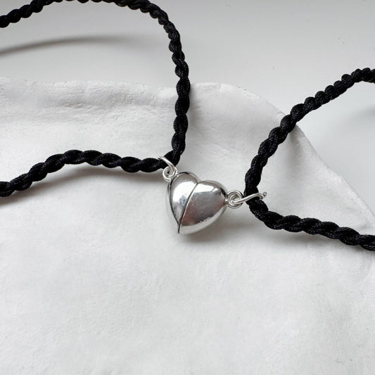 Magnetic Heart Rope Bracelet Set for Two