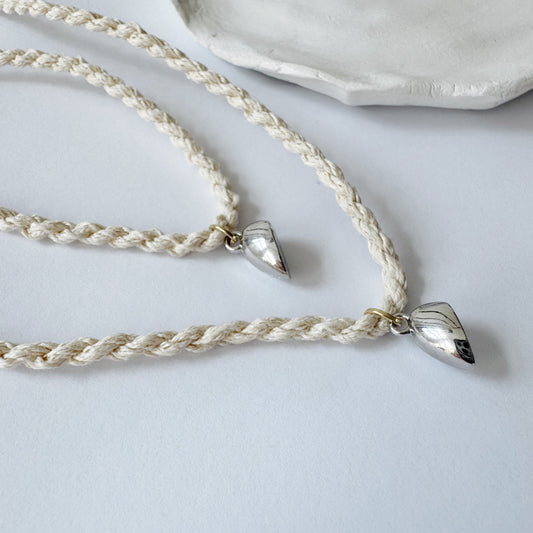 Magnetic Heart Rope Bracelet & Necklace Set