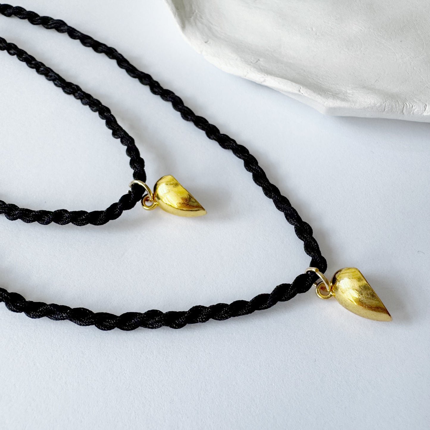 Magnetic Heart Rope Bracelet & Necklace Set