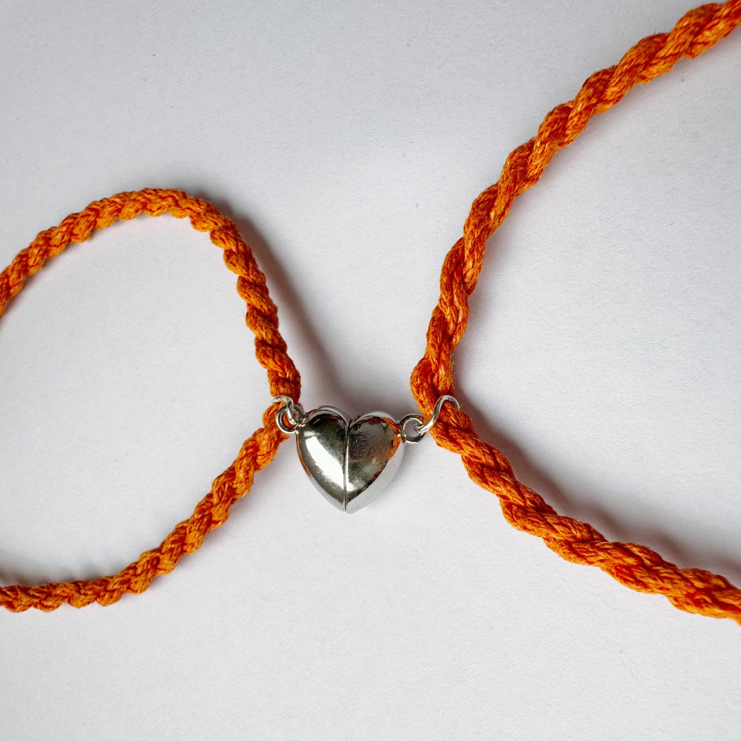 Magnetic Heart Rope Bracelet Set for Two
