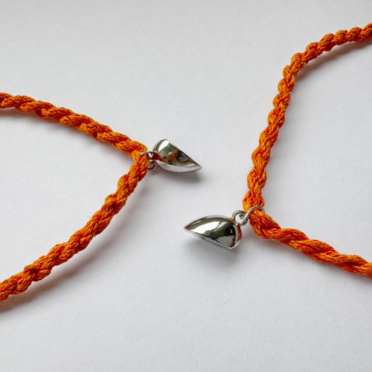 Magnetic Heart Rope Bracelet & Necklace Set