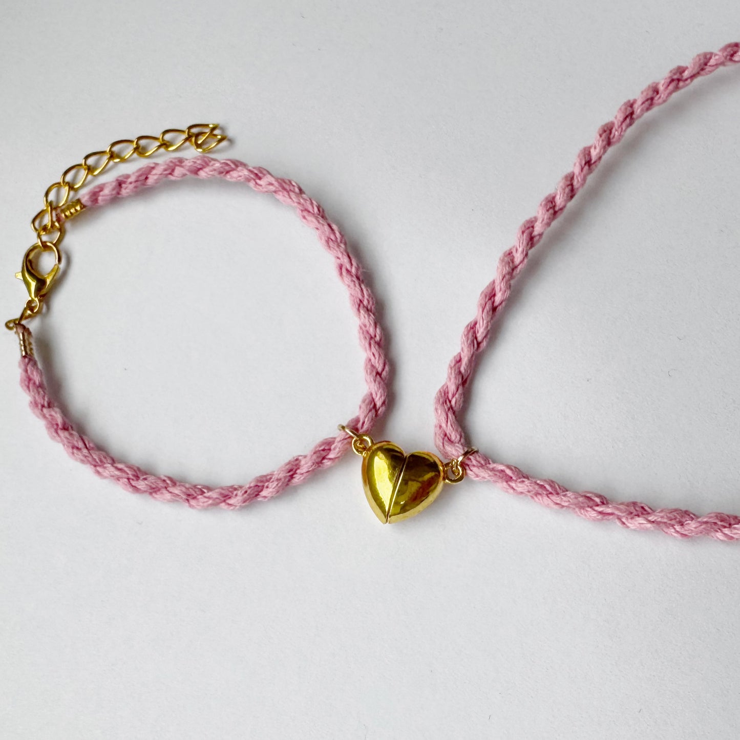 Magnetic Heart Rope Bracelet Set for Two