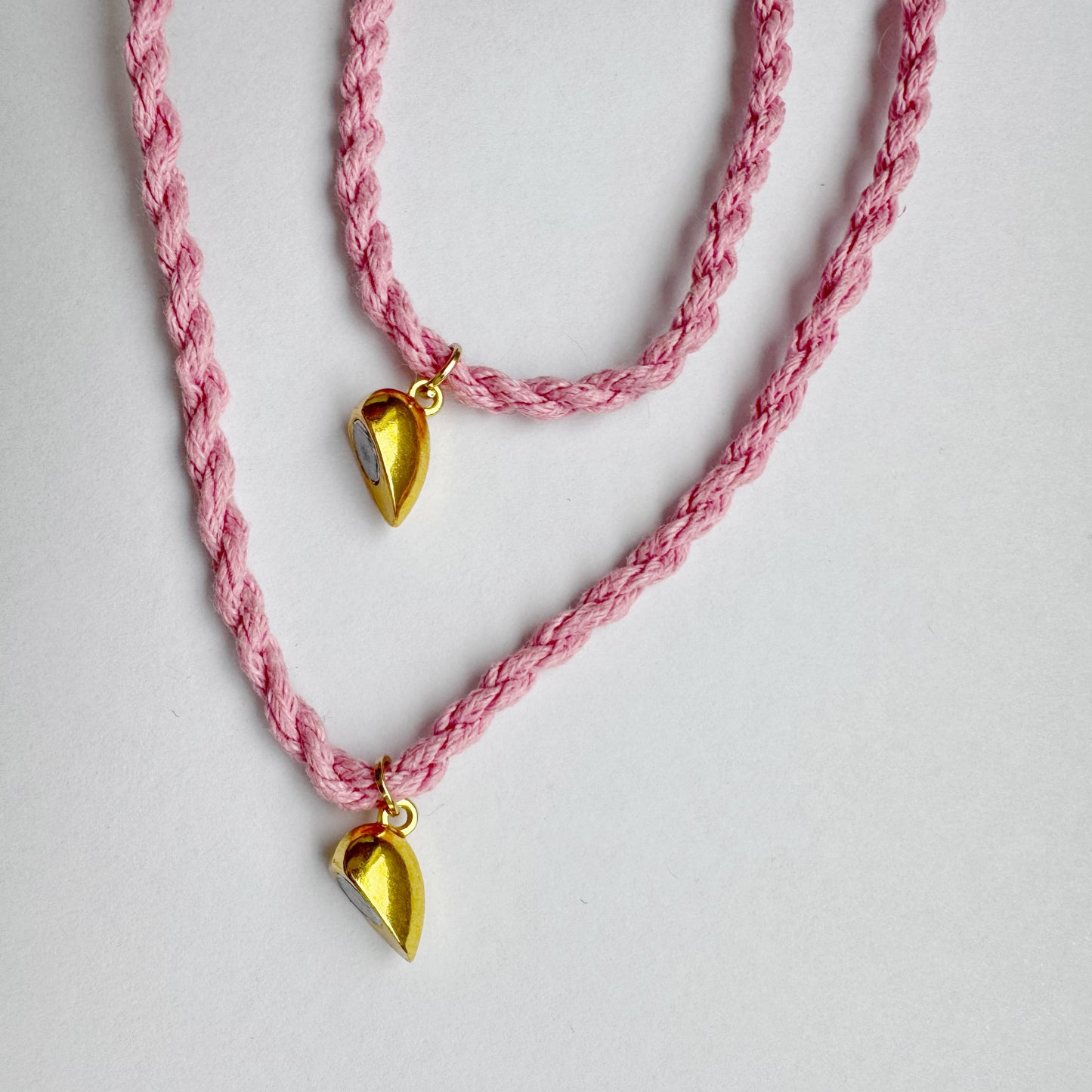 Magnetic Heart Rope Bracelet & Necklace Set