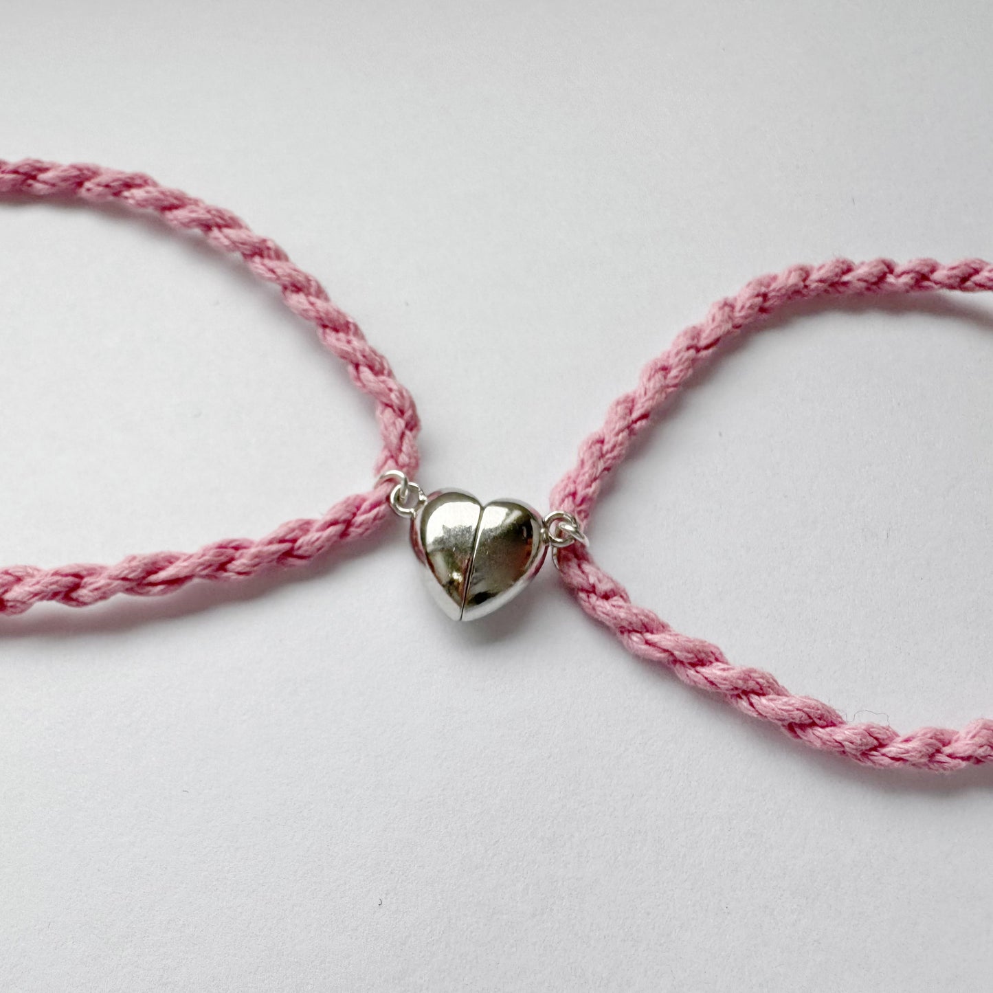 Magnetic Heart Rope Bracelet Set for Two