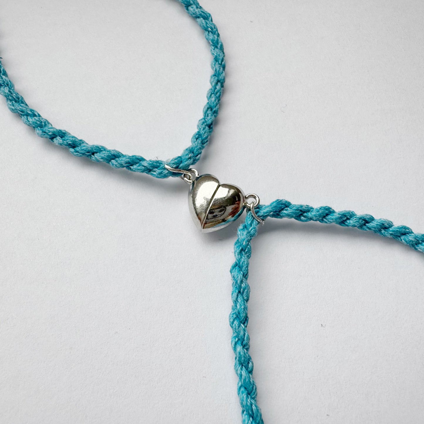 Magnetic Heart Rope Bracelet Set for Two