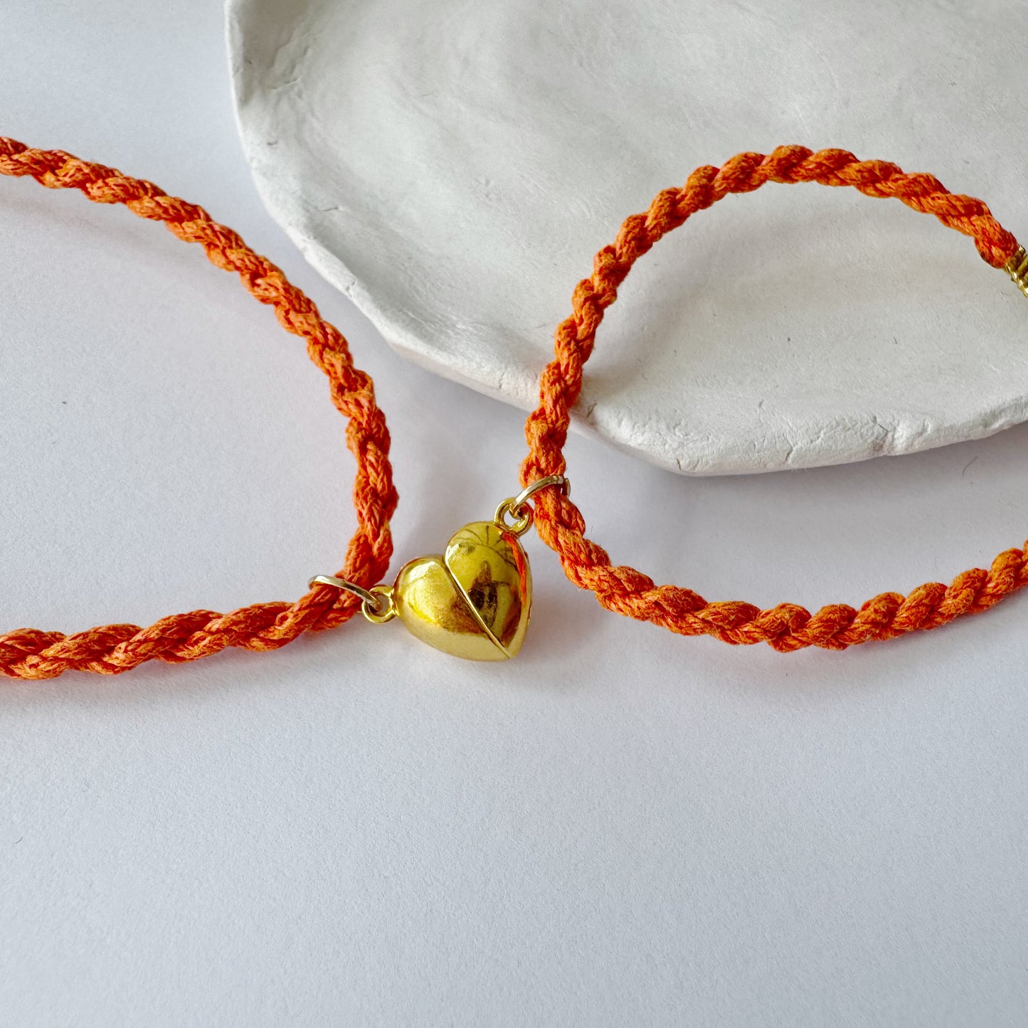 Magnetic Heart Rope Bracelet Set for Two
