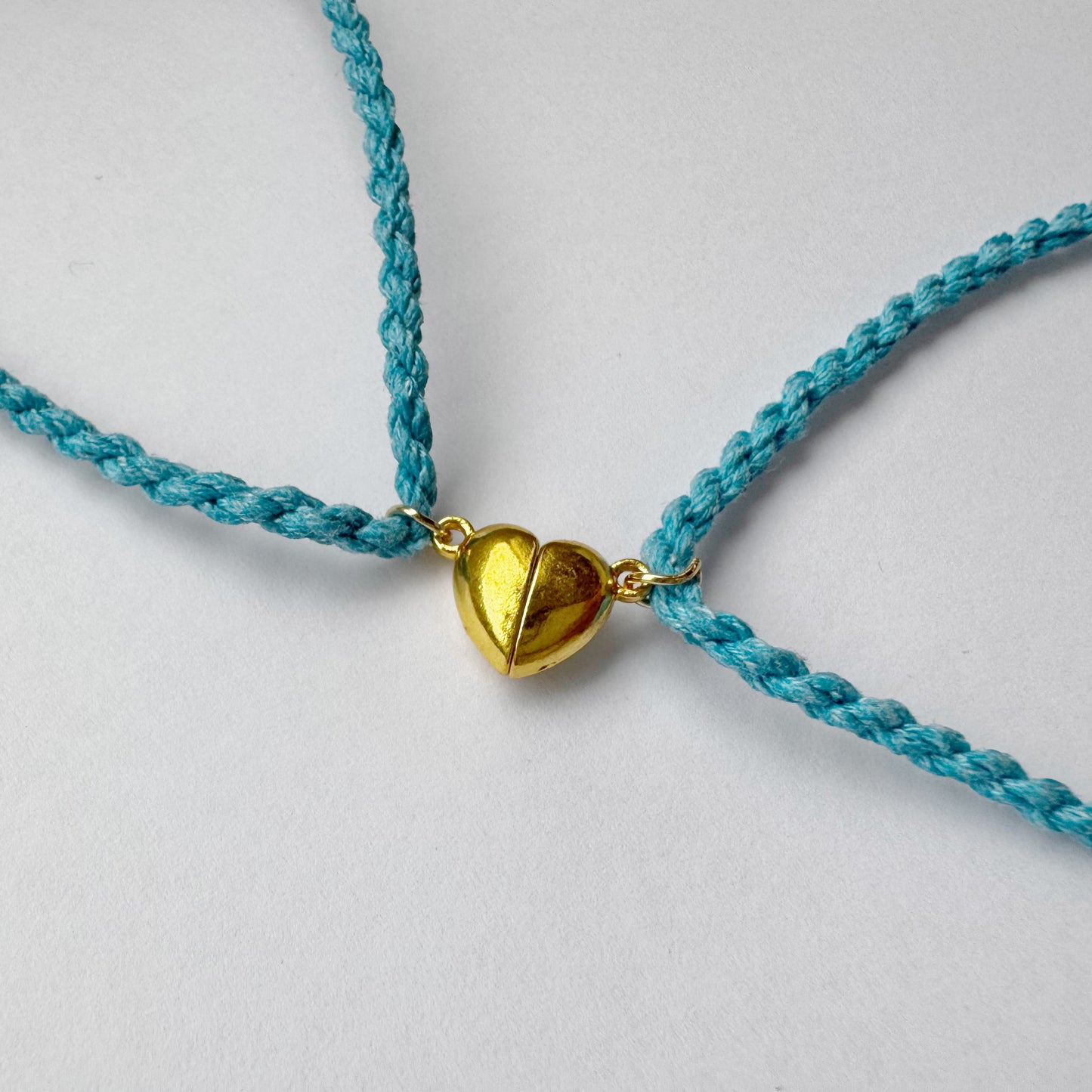 Magnetic Heart Rope Bracelet Set for Two