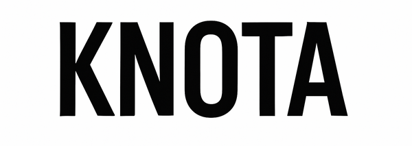 KNOTA text on white background